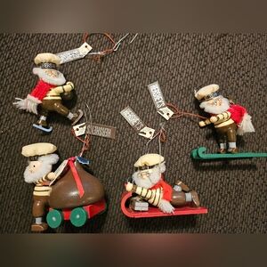 Hershey Kiss Ornaments‎ Kurt Adler 1992  Christmas Wood Tags Vtg Lot Of 4